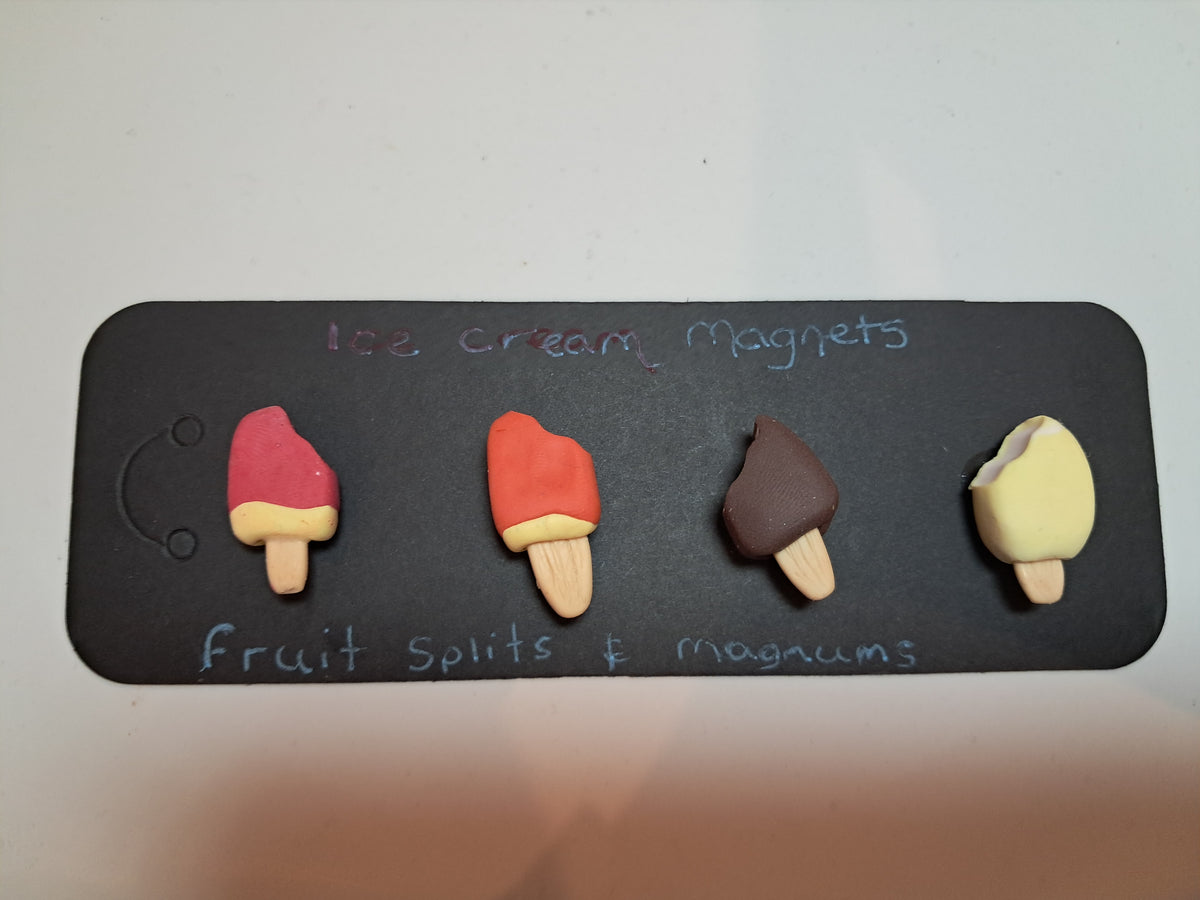 Handmade Ice Cream Fridge Magnets | Polymer Clay | Fun Gift for Ice Cream Lovers