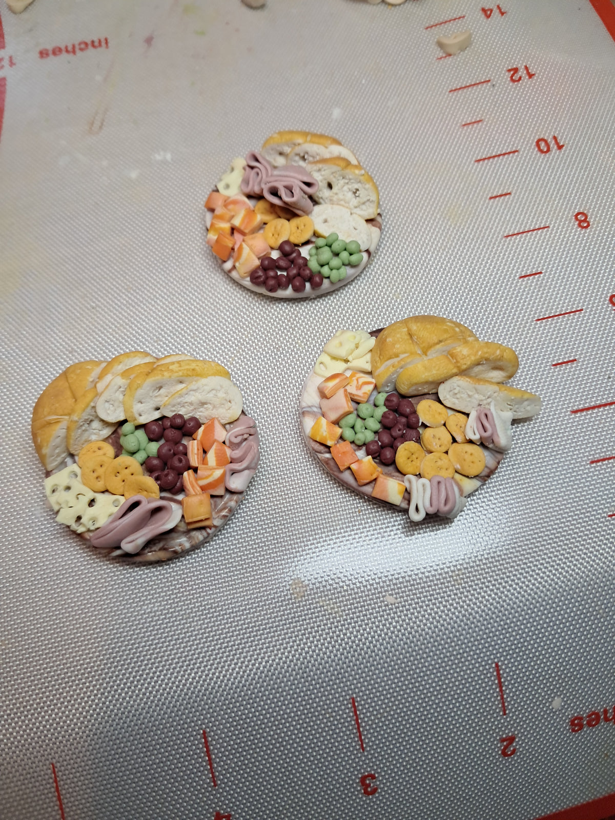Charcuterie Platter Fridge Magnets | Realistic Polymer Clay Food