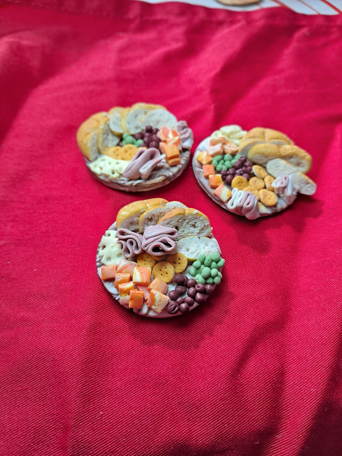 Charcuterie Platter Fridge Magnets | Realistic Polymer Clay Food