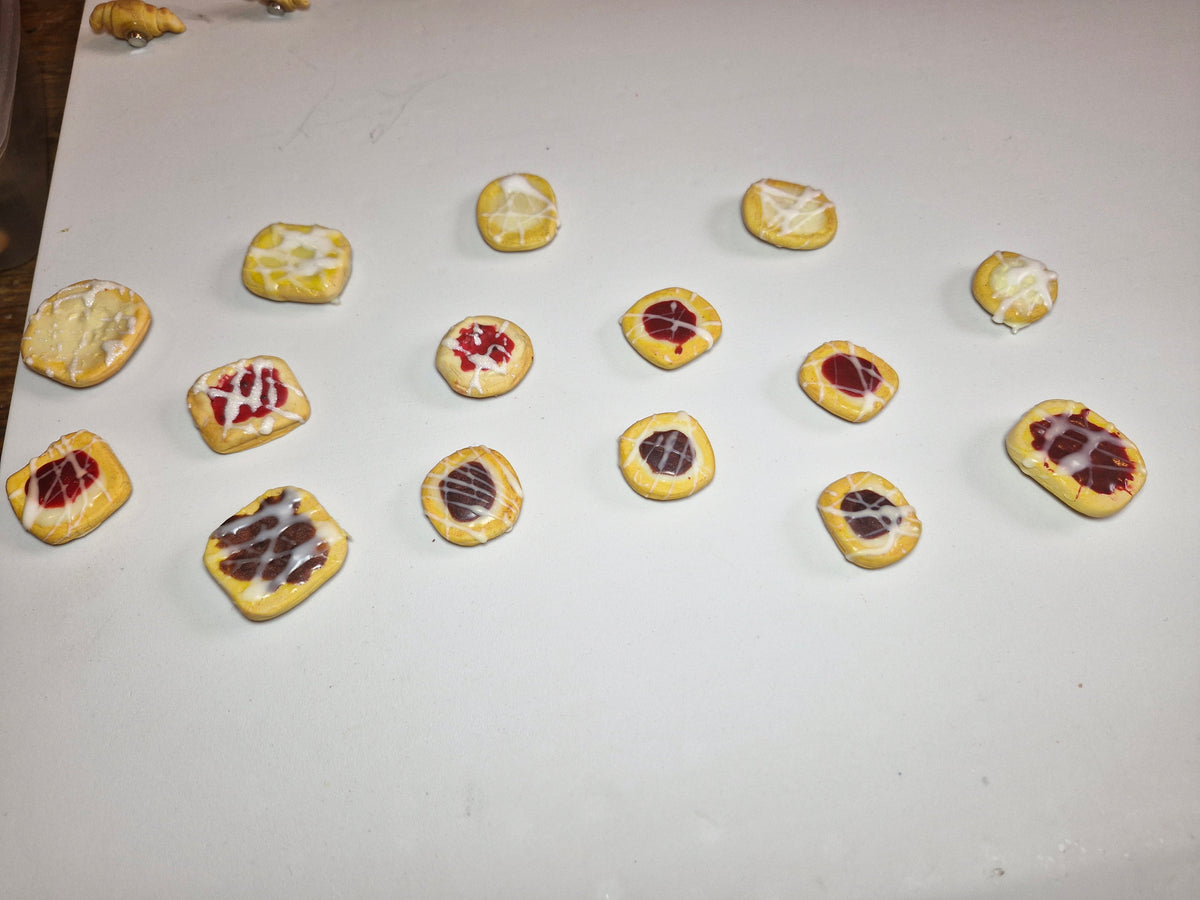 Handmade Pastry & Bread Fridge Magnets | Polymer Clay | Gift for Bakers